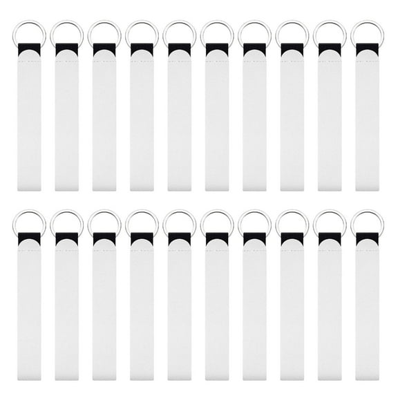 Pack of 20 Neoprene Sublimation Wristlet Keychain Blank Wristband Keychains Women's Strap Key Chain Lanyard Accessory