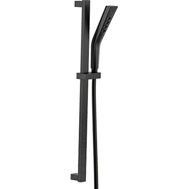 Delta Faucet Pivotal 3-Spray Handheld Shower Head with Shower Slide Bar, Matte Black Shower Head with Handheld, H2Okinetic Technology, Matte Black 51799-BL