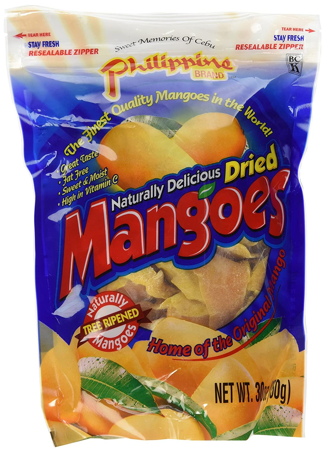 Phillippine Brand Naturally Delicious Tree Ripened Dried Mangoes, 30