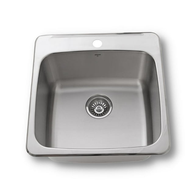 ONEX Bol Unique Encastrable 20"X20 Pouces -10"d Évier en Acier Inoxydable OD2020-10 1H