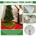 thumbnail image 5 of 48-Inch Velvet Christmas Tree Skirt, Ruffled Holiday Tree Skirt for Christmas Trees, Vintage Style Christmas Tree Base Cover, Soft Tree Skirt for Home & Gift Decorations, 5 of 6
