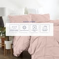 thumbnail image 3 of Kotton Culture 600TC Pinch Pleated Duvet Cover, 100% Egyptian Cotton (Blush, Cal King/King, 1 Piece), 3 of 8