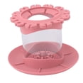 thumbnail image 1 of Limpiador de brochas de maquillaje redondo desmontable, tabla de fregar, tapete de limpieza multifuncional para el hogar y el dormitorio, color rosa, 1 of 14