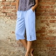 thumbnail image 5 of Luvrsol Capris for Women Wide Leg Capri Pants Buttery Soft Stretch Casual Lounge Cropped Trousers S-2XL, 5 of 9