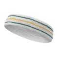 thumbnail image 2 of Couver Unisex Cotton 2 Inch Tennis Sweat Headband with Lines White-Green/ Yellow / Green 3 Pieces, 2 of 9