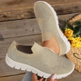 thumbnail image 4 of Womens Rhinestone Shoes Mesh Sparkling Glitter Slip On Sneaker Non Slip Running Walking Shoes Gym Sports Athletic Sneaker Lightweight Casual Fashion Sneakers, 43, 4 of 6