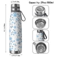 thumbnail image 3 of Floral 29oz Stainless Steel Insulated Thermos with Tea Filter, 360° Printed Travel Bottle, Leakproof BPA-Free,Anti-Slip Base, 304 Inner & 201 Outer, Vacuum Cup,Thanksgiving,Christmas, Spring,Flower, 3 of 6