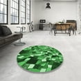 thumbnail image 4 of Ahgly Company Machine Washable Indoor Rectangle Transitional Deep Emerald Green Area Rugs, 6' x 9', 4 of 7