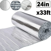 IAJXWI Double Bubble Reflective Foil Insulation, 24in x 33ft Reflective Bubble Wrap Insulation, Thermal Barrier for Attics, Windows, Garages, Rv's, Ducts