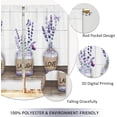 thumbnail image 4 of Farmhouse Purple Lavender Kitchen Curtains Bottle Rustic Country Flower Small Short Cafe Window Curtains Floral Plank Rod Pocket Bathroom Window Drapes Treatment Tier Curtains (27.5x36 Inch), 4 of 6