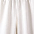 thumbnail image 4 of Women's Linen Blend Wide Leg Culottes Pants Elastic Waist with Gathered Pleats Breathable Loose Fit Mid-Length Trousers for Spring Summer Red L(L), 4 of 5