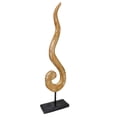 thumbnail image 2 of Stoneage Arts Inc 14" Hand-sculpted Orange Abstract Swirl Statue, 2 of 2
