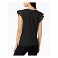 thumbnail image 2 of MAISON JULES $40 Womens New 1245 Black Eyelet Short Sleeve Top XXL B+B, 2 of 4