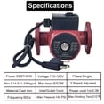thumbnail image 3 of iMeshbean 1/8HP 3Speed Cast Iron Circulator Pump,Outdoor Furnace,Hot water heat,Solar,115V, 3 of 13
