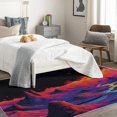thumbnail image 4 of Vaporwave Area Rug - 4x5 Rug - Vaporwave Rug - 80s Neon Sunset Mountain Area Rug - Abstract Synthwave Rugs - Retro Futurism Carpet, 4 of 7