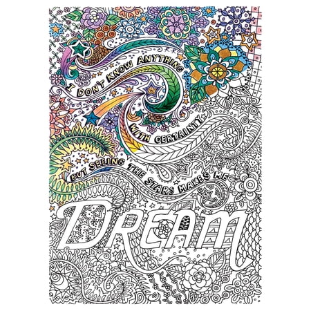 Adult Coloring Canvas 16"X20" W/12 Markers-Dream - Walmart.com