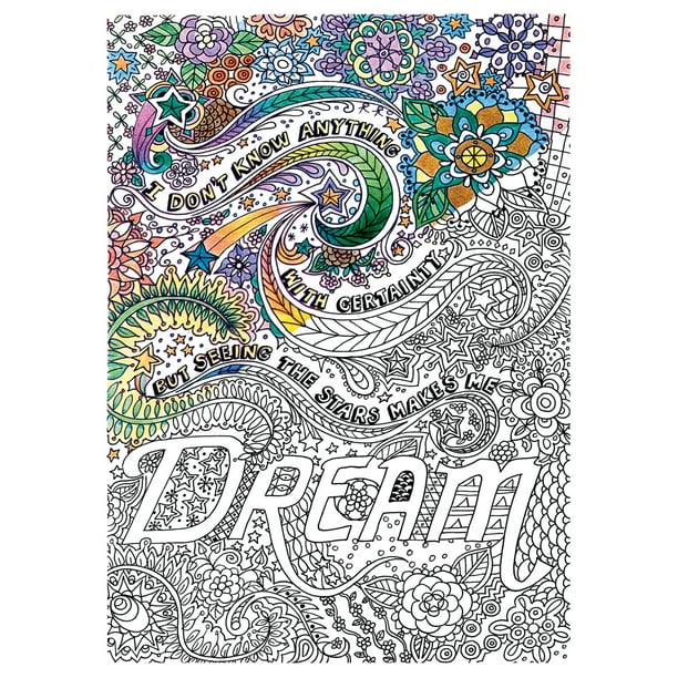 Adult Coloring Canvas 16"X20" W/12 Markers-Dream - Walmart.com - Walmart.com