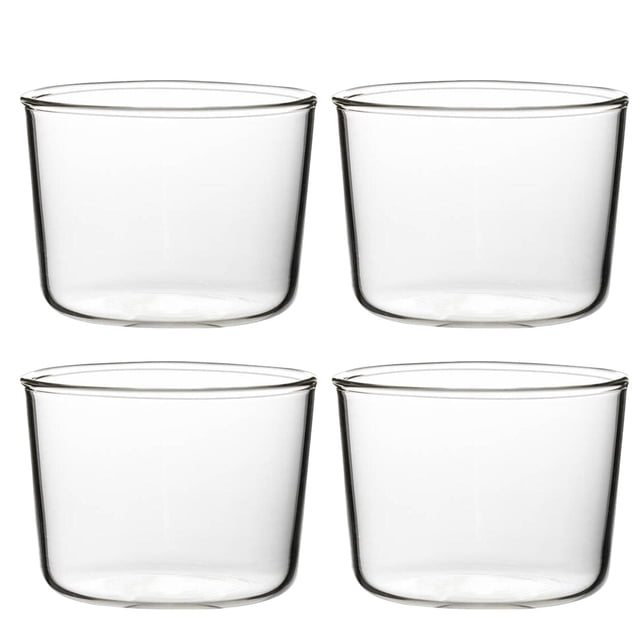 Miangastore 4 Pcs 200 ml Coupes à Cupcakes en Verre Simples Coupes à Dessert Coupes à Boisson Réutilisables