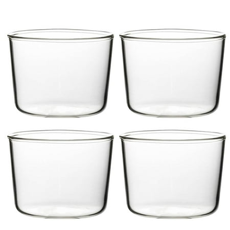 

4pcs 200 ML Simple Glass Cupcake Cups Dessert Cups Reusable Drink Cups
