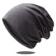 thumbnail image 1 of Gorro de lana para hombre y mujer, gorro largo holgado de algodón elástico unisex, 1 of 5
