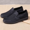 thumbnail image 5 of Mens Loafers Casual Shoes Lightweight Canvas Walking Shoes Breathable Soft Sole Work Shoes Non-slip Driving Shoes Black 6.5 UK, 5 of 7