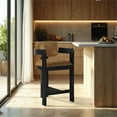 thumbnail image 4 of Pemberley Row Velvet Saddle Counter Height Stool Rectangular Fluted 20.5" Assembled, 4 of 9