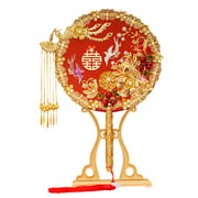 Wedding Fan Bride Photography Props Bridesmaid Chinese Handheld for Wedding Red E