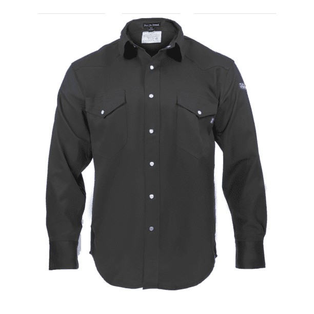 Flame Resistant Welding Shirt - 100% C 9 oz Dark Grey) - Walmart.com