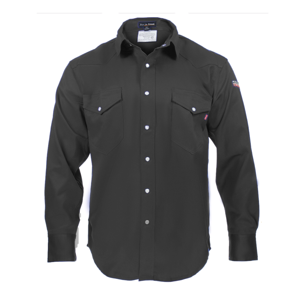 Flame Resistant FR Shirt 100 C Light Weight (Small, Dark Grey