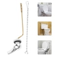thumbnail image 4 of Miangastore 1 Set Toilet Handle Replacement Side Mount Toilet Flush Lever With Stainless Steel Flapper Chain For Most Toilet Tanks, 4 of 8