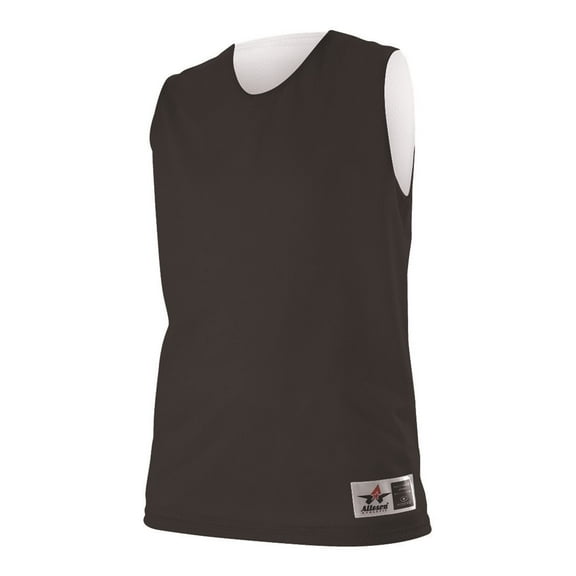 Alleson Athletic 560RW Womens Reversible Mesh Tank-Black/White-L
