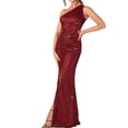 thumbnail image 4 of SMihono Robe d'Été Grande Taille pour Femmes 2023 Mode Épaules Paillettes Sans Manches Robe Unie Robe de Soirée Robes Formelles, 4 of 6