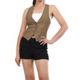 thumbnail image 5 of Made by Olivia Women's Dressy Casual Versatile Racerback Vest Tuxedo Suit Waistcoat, 5 of 6