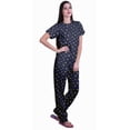 thumbnail image 3 of Moomaya Womens Printed Tee and Pajama Set PJs,Short Sleeve Sleepwear Nightwear Loungewear S-XXL, 3 of 7