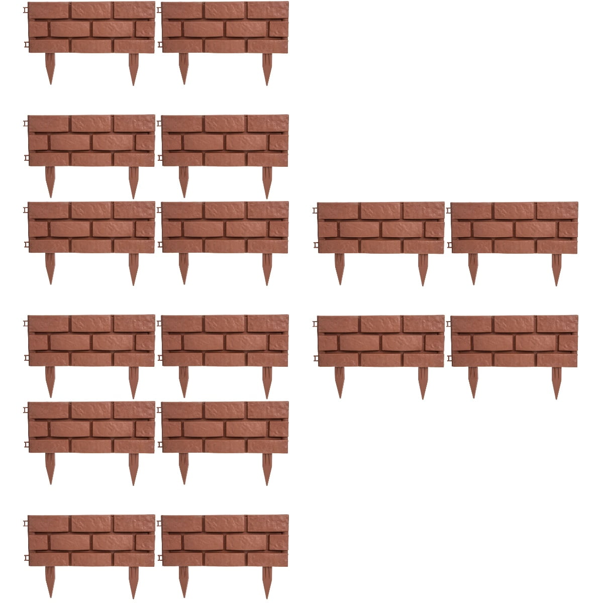 unbranded 16 pcs  Plastic European Style Fences Garden Decorative Fence Garden Decorations