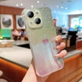 thumbnail image 5 of Compatible with iPhone 15 6.1" Gradient Bling Glitter Clear Case, Cute Heart Laser Holographic Case with Camera Lens Cover Protect Soft Shockproof Phone Cover for Women Girls (Pink Heart), 5 of 10