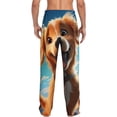 thumbnail image 3 of Daiia Blue Sky Cute Dog Men's Sleep Pant with Pockets and Drawstring,Pajama Pants-XX-Large, 3 of 9