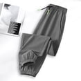 thumbnail image 2 of ZXLBBD Boys Elastic Waisted Drawstring Joggers Sweatpants Letter Print Athletic Trousers with Pockets for Kids Youth Fashion Casual Outdoor,Grey,Size 5 Y-6 Y, 2 of 5