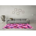 thumbnail image 3 of Ahgly Company Indoor Round Abstract Pink Modern Area Rugs, 7' Round, 3 of 4