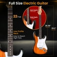 thumbnail image 3 of Guitarra eléctrica Pyle ST Style de tamaño completo con kit de amplificador de 5 W, 3 of 7