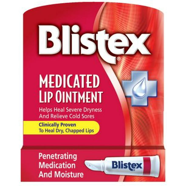 BLISTEX, INC Ungüento labial medicado Blistex para sequedad y herpes labial, 0.21 oz - PAQUETE DE 2