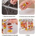 thumbnail image 4 of HLONK 1 Set 6.3 Inch Air Fryer Vertical BBQ Grill Rack  with 10/16/24pcs Skewers  Stainless Steel  for Air Fryer  Meat Skewers  Chicken Legs  Chicken Wings  Ribs  for BBQ Grill  Smoker  O, 4 of 7