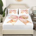 thumbnail image 3 of Erosebridal Kawaii Bowknot Sheet Set Twin,Cartoon Sheep Rabbit Bedding Sets Twin Size,Floral Decor,Breathable,3 Pieces, 3 of 7