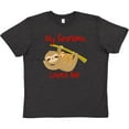 thumbnail image 3 of Inktastic My Grandma Loves Me Sloth Youth T-Shirt, 3 of 5