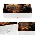 thumbnail image 4 of Lasser Bairam Travel Jewelry Organizer Storage Box Bracelet Holder, PU Leather with Removable Compartment, Portable, 4 of 6