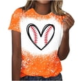 thumbnail image 1 of Camisas de Mujer Casual Impreso Cuello Redondo Manga Corta Superior, Blusa de Moda para Uso Diario Y de Fiesta, 1 of 4