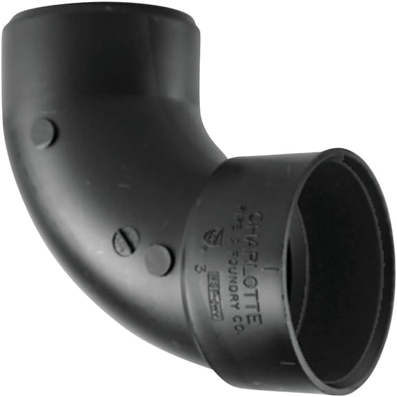 Charlotte Pipe Street Elbow Abs/Dwv 3 " 90 Deg. — Residential Use, Standard Application