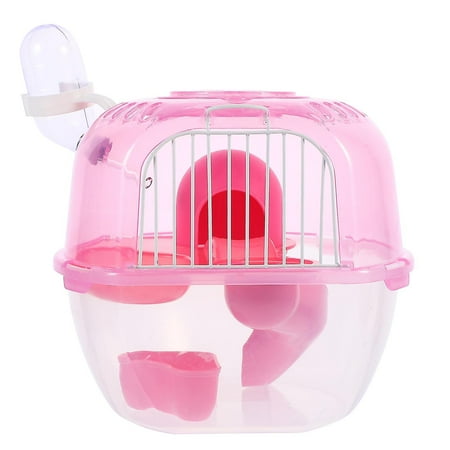 View of Double-layers Hamster Cage Portable Outdoor Carrier Hamster Carrying Case Cage | Walmart Canada