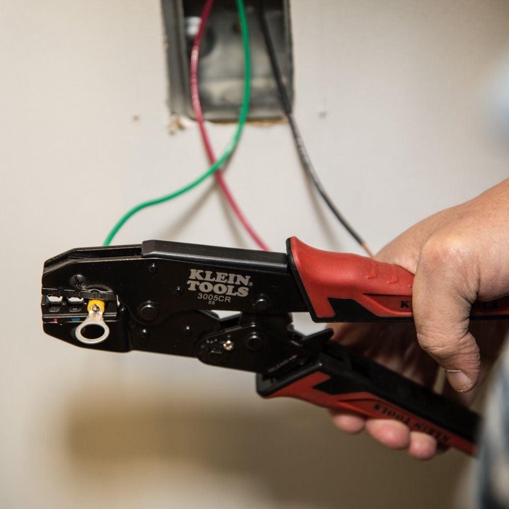 Klein Tools Ratcheting Crimper 10-22 AWG - Insulated Terminals