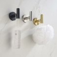 thumbnail image 4 of Forma redonda del níquel cepillado del acero inoxidable SUS304 para la esponja de la cocina, albornoz y Cortina de ducha del gancho negro de la toalla del cuarto de baño montada en la pared sobre la, 4 of 5